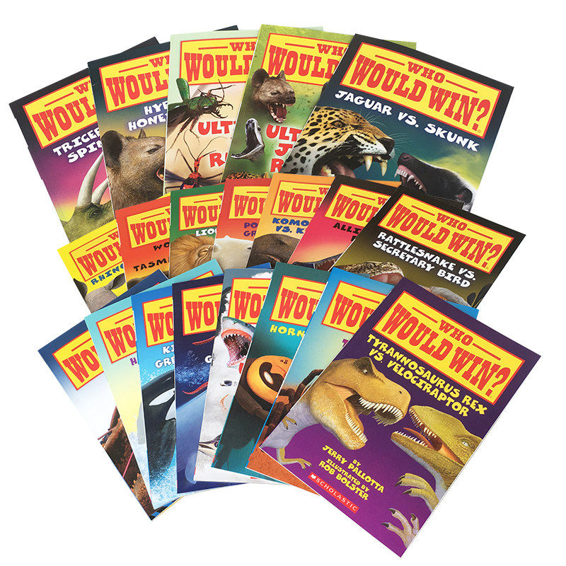 150元10本猜猜谁会赢谁厉害动物大比拼Scholastic学乐Who Would Win英文原版学乐分级读物绘本小学生课外读物STEM科普百科阅读