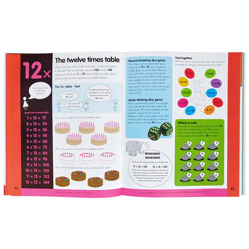 DK学乘法表 Help Your Kids With Times Tables 小学知识 DK 乘法表 趣味教学 Carol Vorderman 5~9岁 英文原版工具书 - 图0