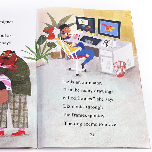 英文原版ICR1 I Want to Be an Artist: A My Community I Can Read 我想成为一名艺术家 儿童英语启蒙分级读物 艺术职业 - 图2