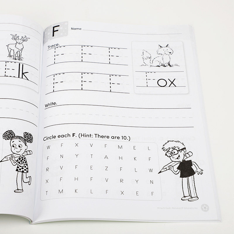 英文原版帮助孩子掌握字母表 WRITE N SEEK Motivating Practice Pages to Help Kids Master Alphabet提高学习兴趣英语单词练习册