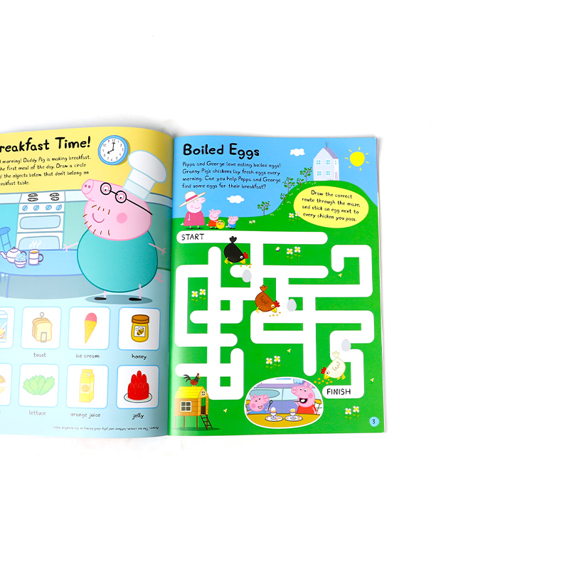 英文原版 Peppa Pig: Yum! Yum! Yum! Sticker Activity Book 小猪佩奇：真好吃 小猪佩奇互动贴纸书 平装 - 图3