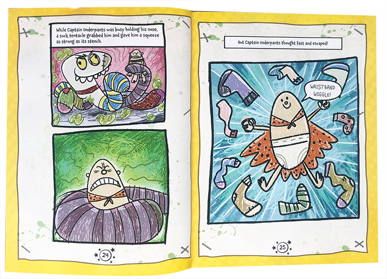 英文原版进口 Captain Underpants George and Harold's Epic Comix Collection Vol. 2内裤超人队长 儿童英语章节桥梁全彩漫画书 - 图2