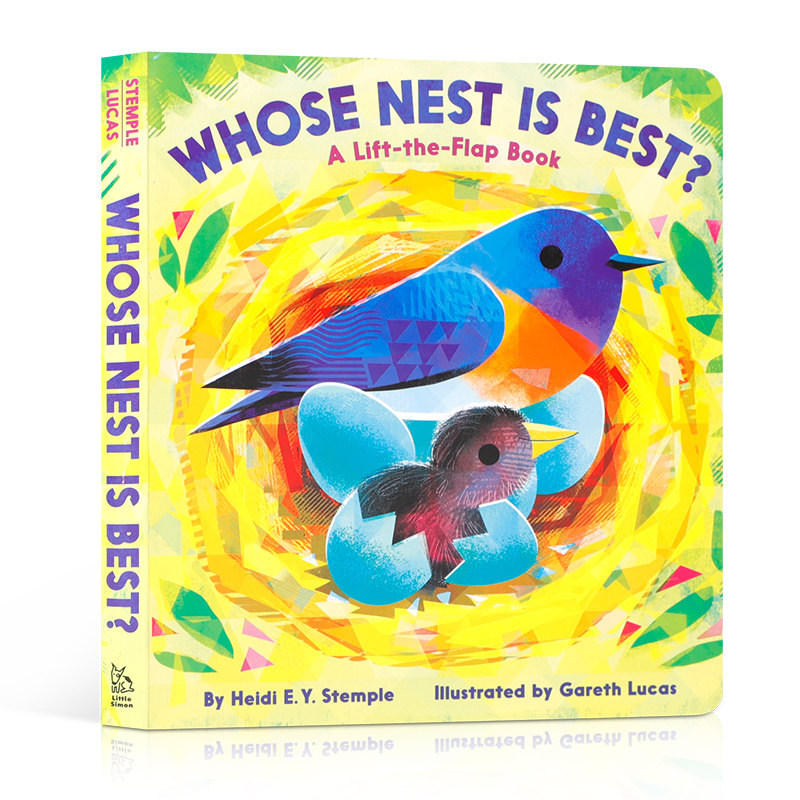 英文原版绘本Whose Nest Is Best? 谁的巢是最好的 鸟类世界趣味认知图画书 儿童英语启蒙早教书 亲子共读纸板翻翻书