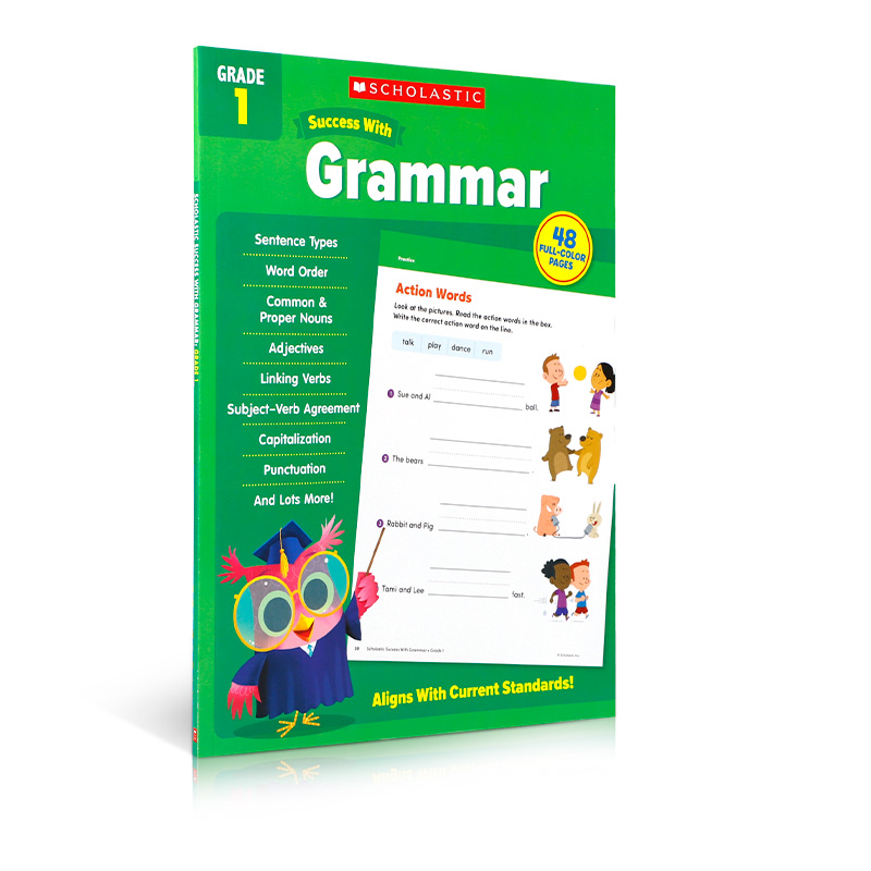 新版英文版学乐成功系列Scholastic Success With Grammar语法Writing写作Math数学阅读理解Reading Comprehension美国小学练习册-图0