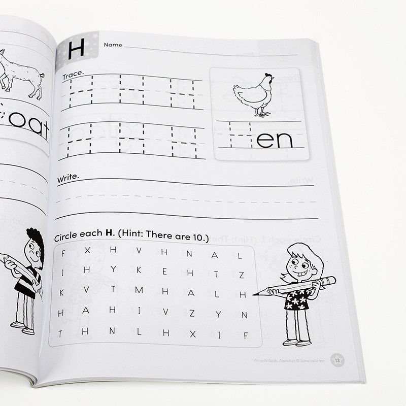 英文原版帮助孩子掌握字母表 WRITE N SEEK Motivating Practice Pages to Help Kids Master Alphabet提高学习兴趣英语单词练习册