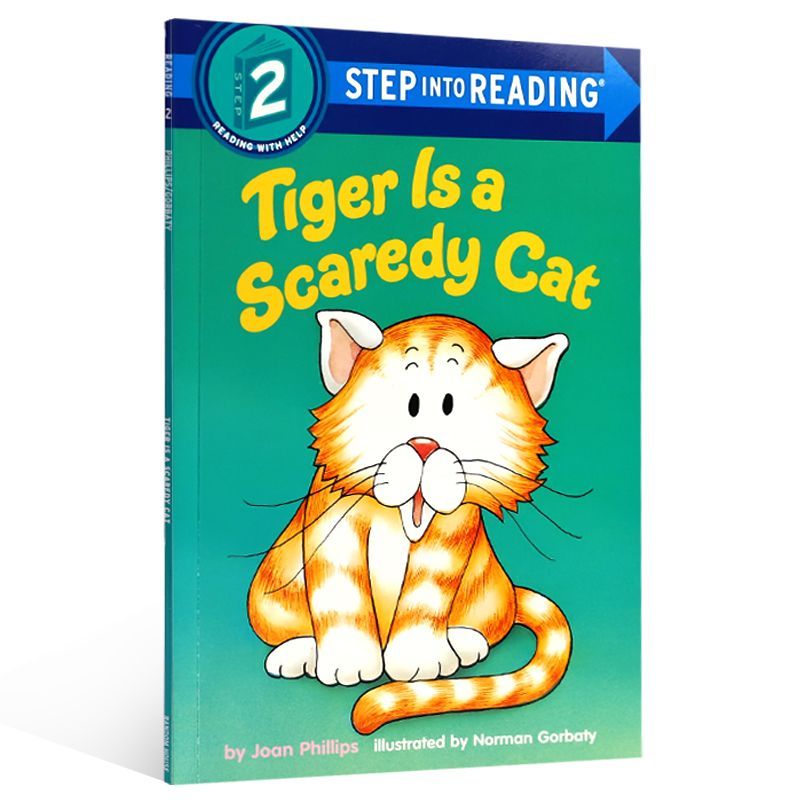 英文原版绘本SIR2 Tiger Is a Scaredy Cat 胆小如猫的老虎 美国企鹅兰登经典分级读物 阅读启蒙 动物故事 全彩插图 4-8岁 - 图3