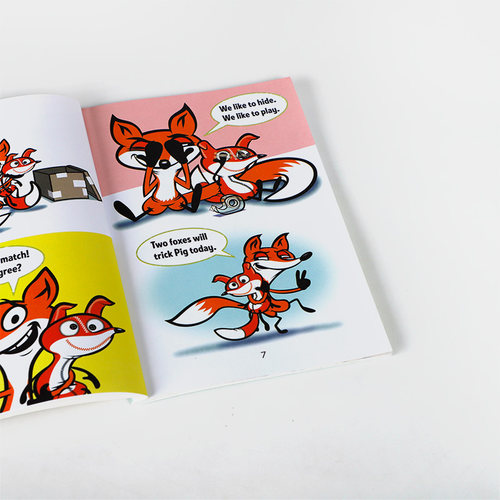 英文原版A Pig, a Fox,and a Fox一只猪，一只狐狸和一只狐狸儿童英语趣味阅读滑稽搞笑故事全彩漫画章节桥梁书Penguin出版 - 图0