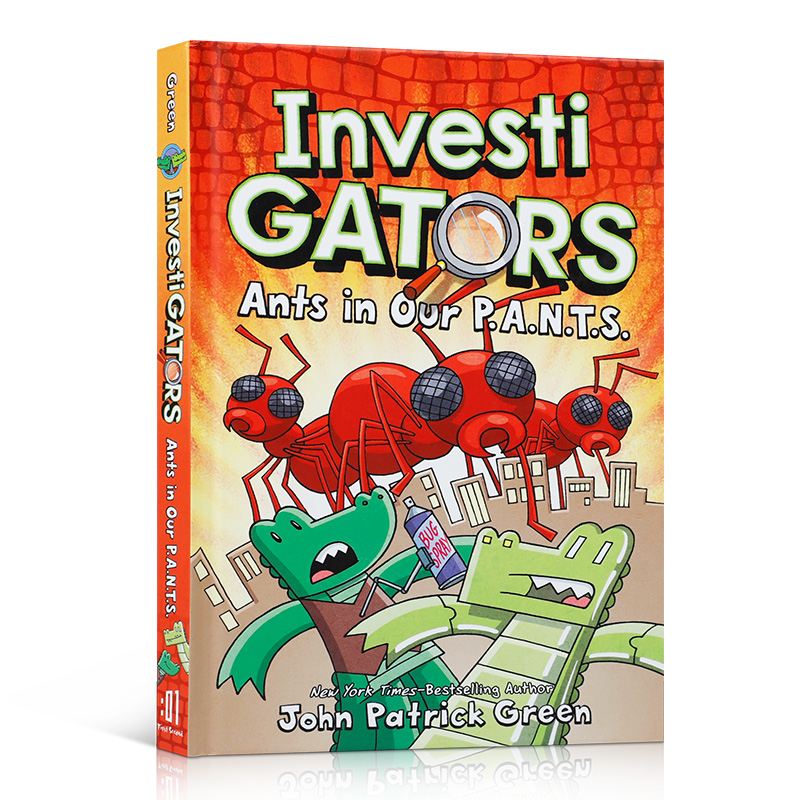 英文原版调查员#4 InvestiGators#4: Ants in Our P.A.N.T.S. 10-14岁中小学生英语课外阅读读物儿童英语冒险故事桥梁章节漫画书-图3
