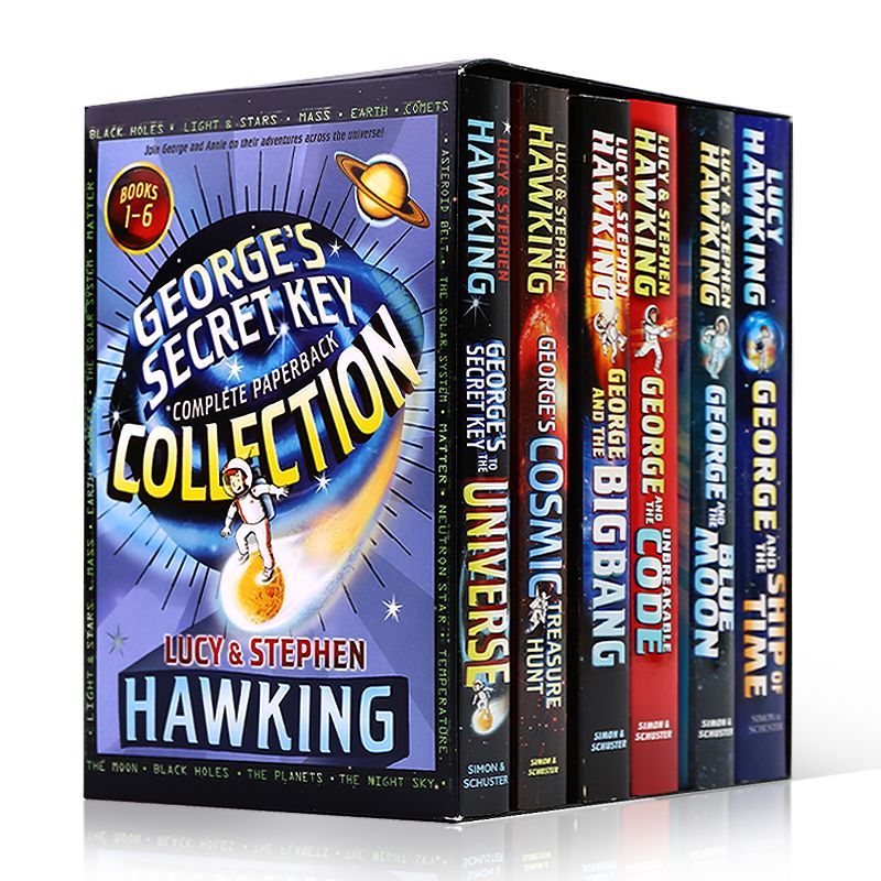 预售英文原版George’s Secret Key Complete Paperback Collection乔治的宇宙秘密钥匙6册盒装探索时间和神秘宇宙少儿科幻科学启蒙