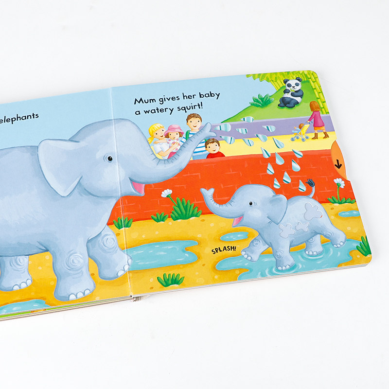 英文原版Busy Book系列Busy Zoo 繁忙忙碌的动物园 动物启蒙认知操作活动机关纸板书 幼儿童睡前亲子互动边玩边学英语绘本