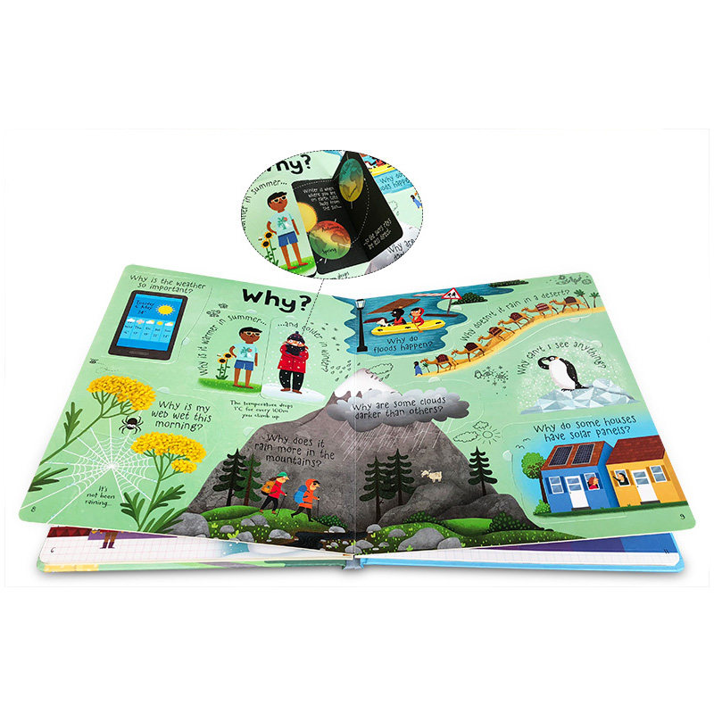 英文进口原版Usborne Questions and Answers about Weather 天气 问与答翻翻纸板书 英国尤斯伯恩认知百科科普绘本