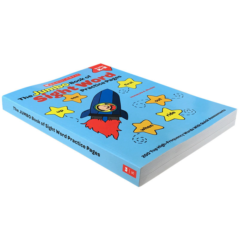 英文原版The Jumbo Book of sight word Words Practice Pages+I love 220 sight words分阶高频常见英语词汇单词幼儿闪卡扫描读音