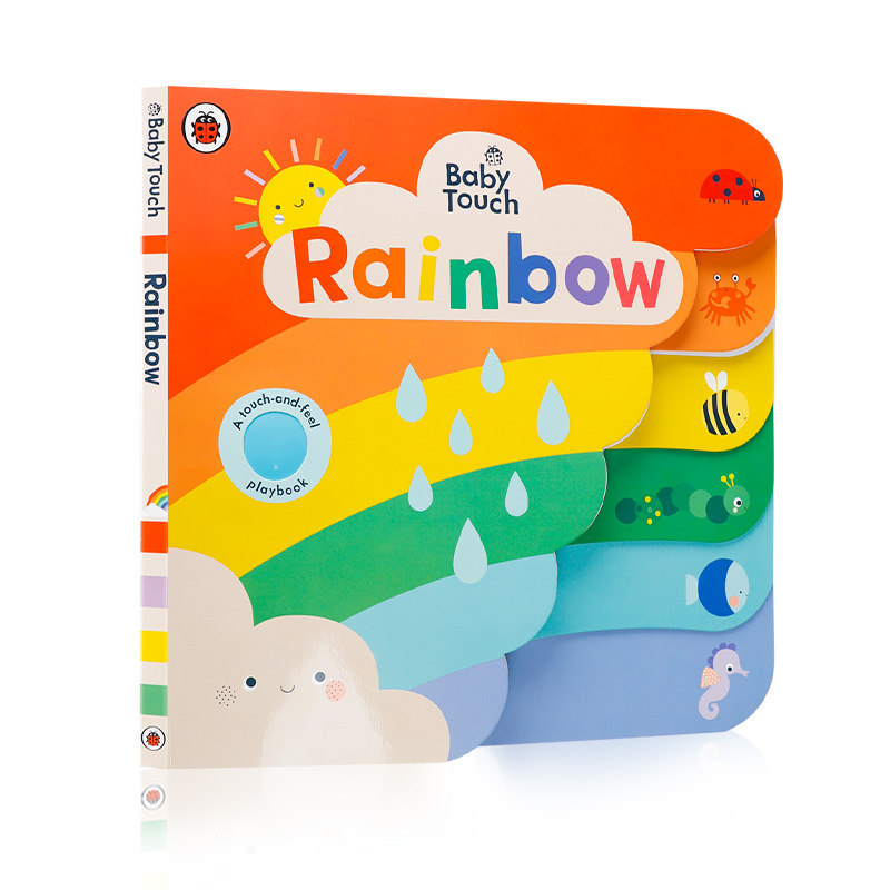 英文原版绘本Rainbow彩虹宝宝颜色动物认知触摸 Ladybird Baby Touch撕不烂Peekaboo躲猫猫Playbook触摸书婴儿早教babytouch