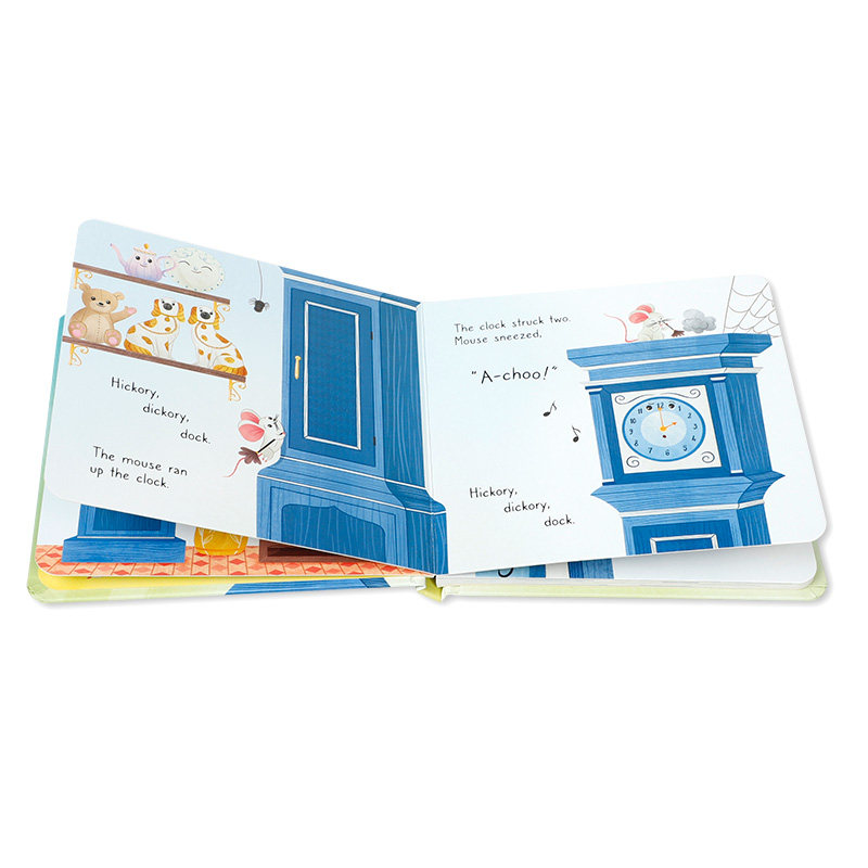 英文原版 Hickory, Dickory, Dock 小老鼠上灯台 2-6岁低幼启蒙认知亲子共读睡前韵律童谣故事纸板绘本Little Board Books系列,淘宝优惠券,粉丝福利购,淘宝优惠卷