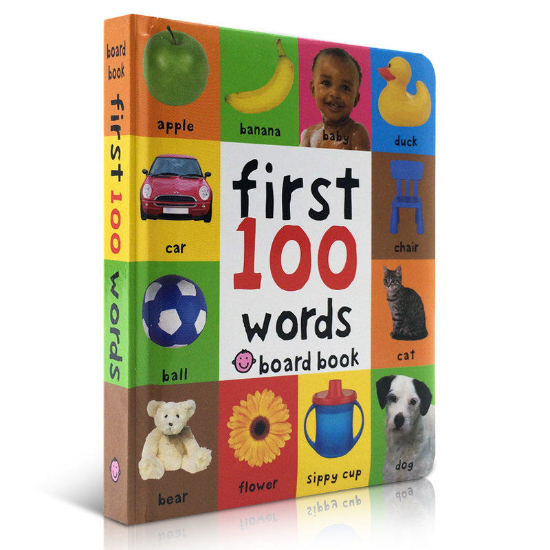 英文原版绘本 First 100 Words初级入门一百个单词纸板书1-3岁宝宝启蒙阅读英语词汇字典幼儿学前学习图画书First100Words-图3