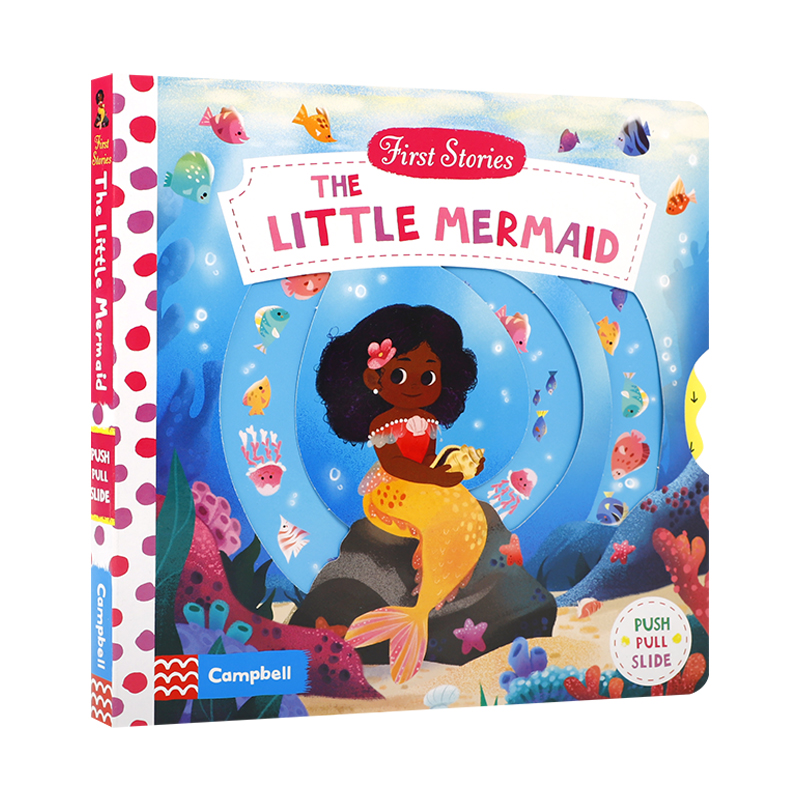 英文原版First Stories The Little Mermaid美人鱼认知机关书纸板操作书儿童启蒙童话故事篇亲子共读little red riding hood-图3