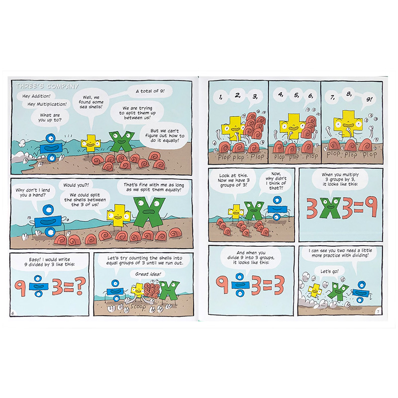 【送音频】STEM这就是数学漫画数学启蒙英文原版Building Blocks of mathematics6册畅销美国小学数学运算物理同系列maths-图1