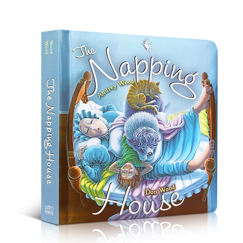 送音频 英文原版绘本 The Napping House 打瞌睡的房子纸板书 2-6岁用有声书轻松听出英语力廖彩杏书单吴敏兰推荐 - 图3