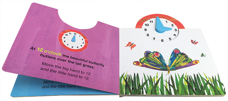 英文原版The World of Eric Carle What's the Time? very hungry caterpillar时间认知启蒙纸板操作书艾瑞卡尔饥饿的毛毛虫 - 图3