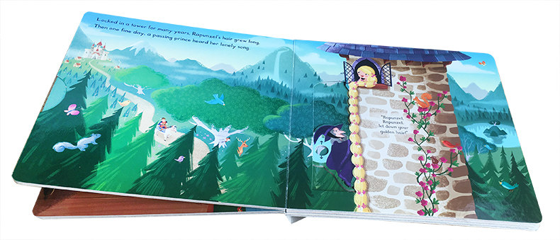 英文原版First Stories: Rapunzel长发公主经典儿童童话故事篇启蒙1-2-3-4-5岁儿童操作活动纸板书读物认知机关游戏书亲子共读