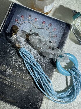 白水晶多层琉璃扭扭链清新通透项