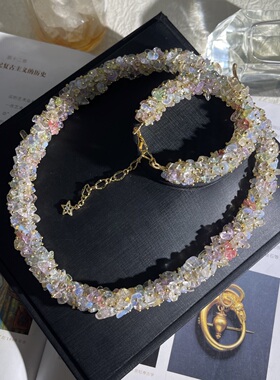 多巴胺蛋白石项链手链套装