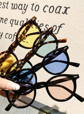 欧美网红复古韩版新款圆形女小框