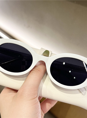 个性小框太阳镜女拽姐新款椭圆框