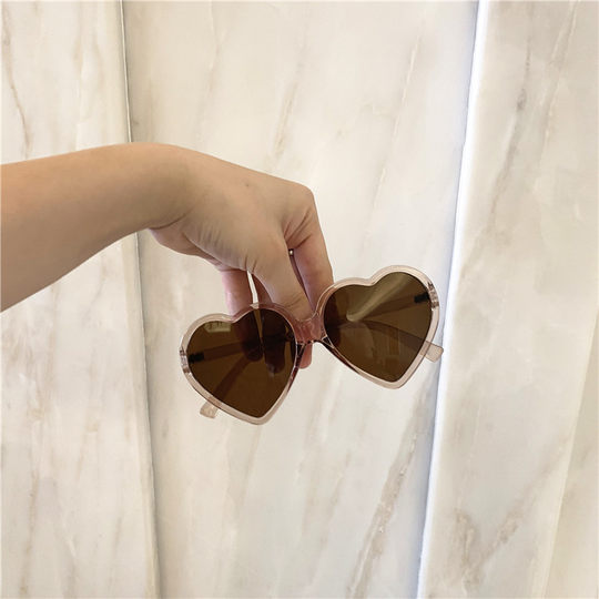 ulzzang日系软妹爱心少女韩版太阳镜原宿复古街拍ins桃心墨镜女潮