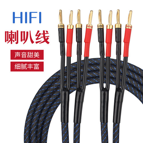 Xangsane 发烧级喇叭线 音箱环绕线 HIFI 主音响线 无氧铜音频线 - 图1