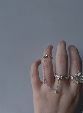 tinymoments双链水930珍珠戒指