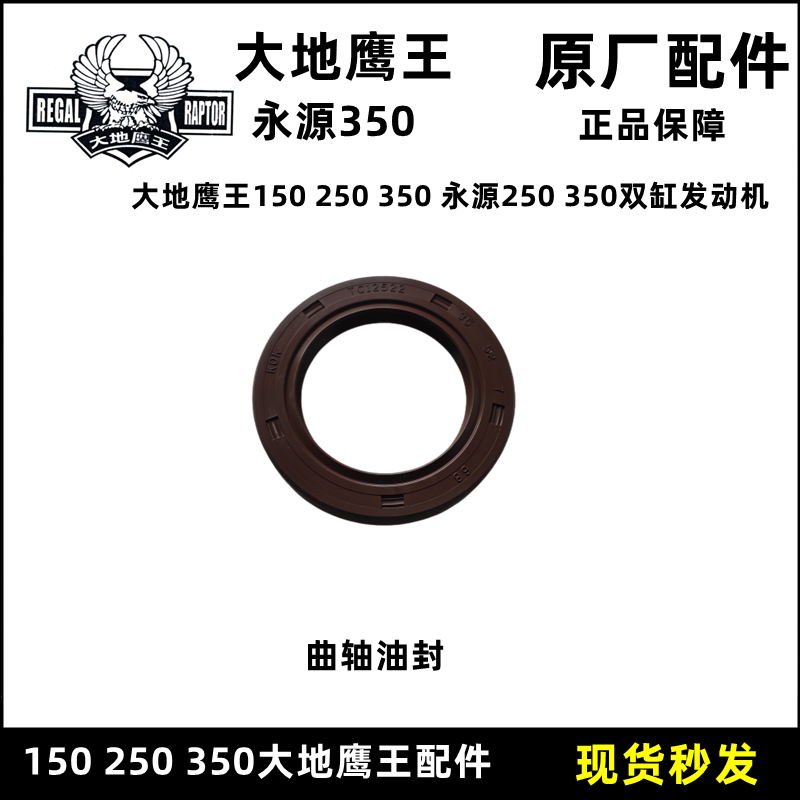 宝雕大地鹰王DD250E 350双缸发动机原装曲轴油封超越离合大齿油封-图1