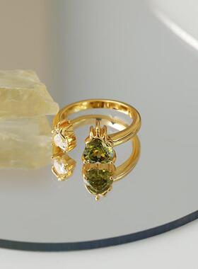 开口可调节甜美食指指环网红