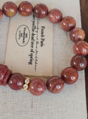 仅一串！安哥拉红187天然阿拉善彩玉玛瑙手串女生生日礼物