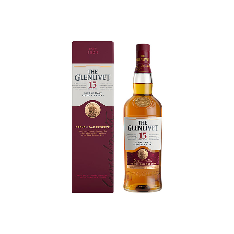 the glenlivet格兰威特15年橡木桶单一麦芽威士忌700ml洋酒礼盒-图0