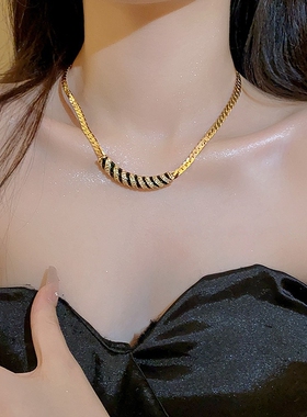 法国【设计师】Glam Dani 新欧美范夸张金色装饰轻奢脖子配饰百搭