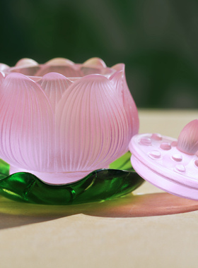 琉璃莲花净水杯佛堂品茗杯