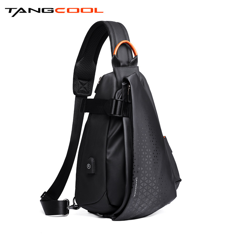 唐酷男士大容量可扩容个性单肩包 唐酷男士包袋