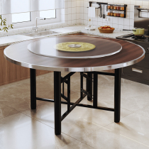 Solid Wood Dining Table Round Table Home Small Family Dining Round Table With Turntable Hotel Hotel Large Table Folding Dining Table