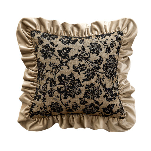 中古风客厅沙发抱枕靠垫雪尼尔提花抱枕套不含芯腰枕靠背 - 图3