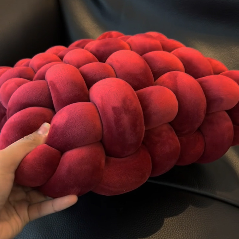 新年圣诞节日结婚礼物纯色氨纶方形编织椅垫坐垫沙发靠背毛绒靠枕,淘宝优惠券,粉丝福利购,淘宝优惠卷