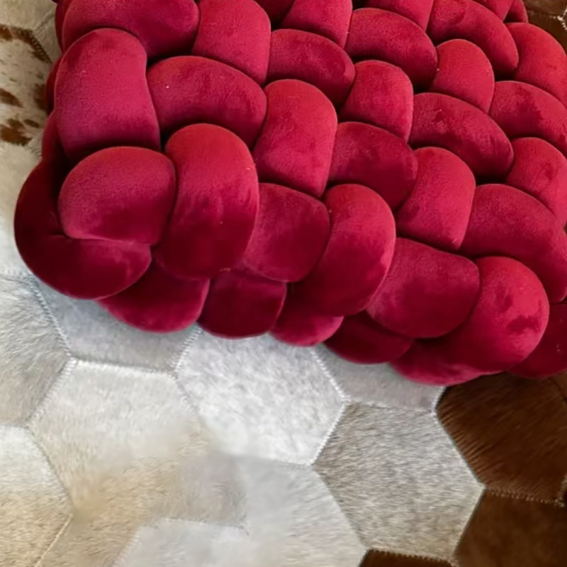 新年圣诞节日结婚礼物纯色氨纶方形编织椅垫坐垫沙发靠背毛绒靠枕,淘宝优惠券,粉丝福利购,淘宝优惠卷