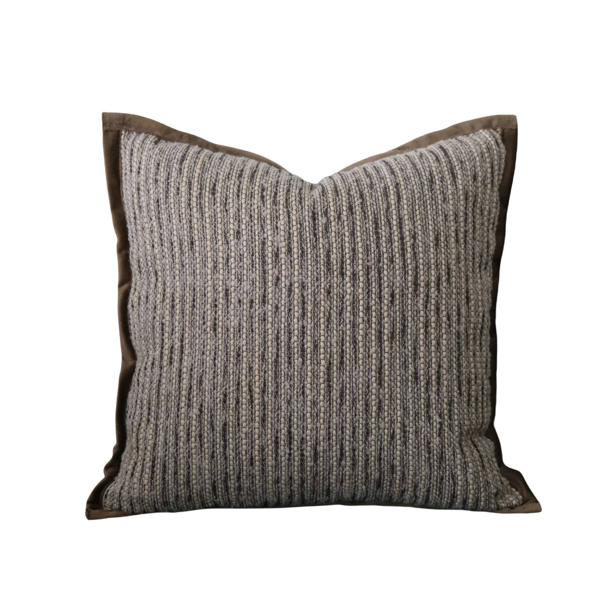 棕色系侘寂风简约条纹宽边抱枕腰枕抱枕套客厅沙发靠垫样板间靠枕,淘宝优惠券,粉丝福利购,淘宝优惠卷