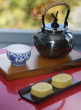 日本 角馆 藤木伝四郎 山樱無地皮 毛巾架 5枚入 茶台 小食盘