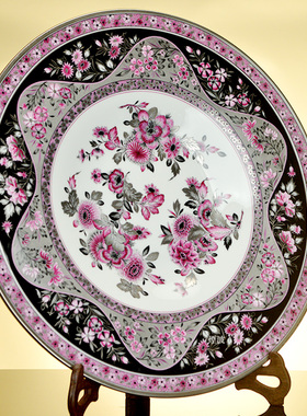 新彩彩绘印度风瓷盘赏盘