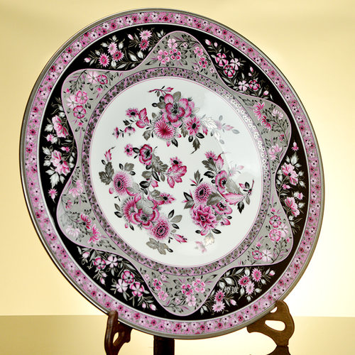 德国MEISSEN 梅森瓷器 限量作品 新彩彩绘 印度风 瓷盘 赏盘 - 图1