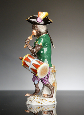 经典收藏瓷塑打鼓手猴子乐队