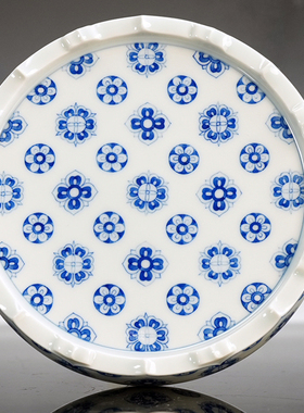 青花大唐玉盘宝相须弥座