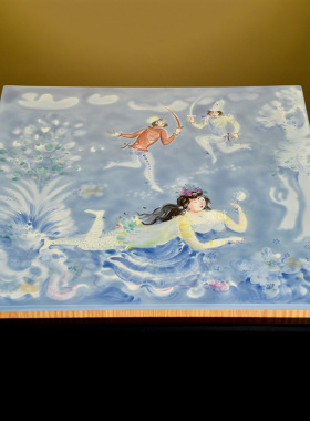 一千零一夜彩绘浮雕瓷板画