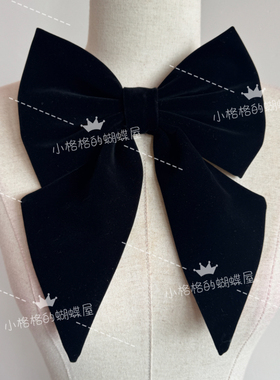 复古丝绒蝴蝶结服装搭配连衣裙配饰装饰蝴蝶结可爱领结圣诞节装饰